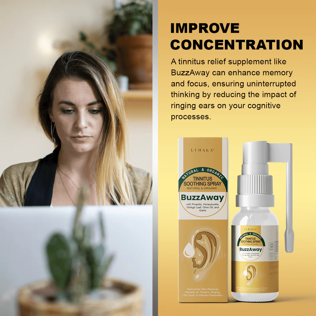 Luhaka BuzzAway Propolis Tinnitus Soothing Spray