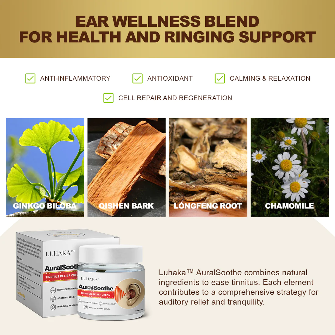 Luhaka AuralSoothe Tinnitus Relief Cream