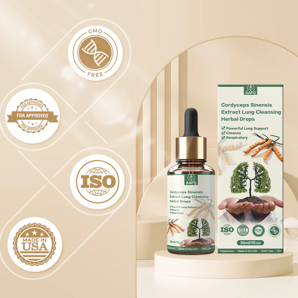 AAFQ Cordyceps sinensis Extract  Lung Clearing Drops  Clean & Breathe