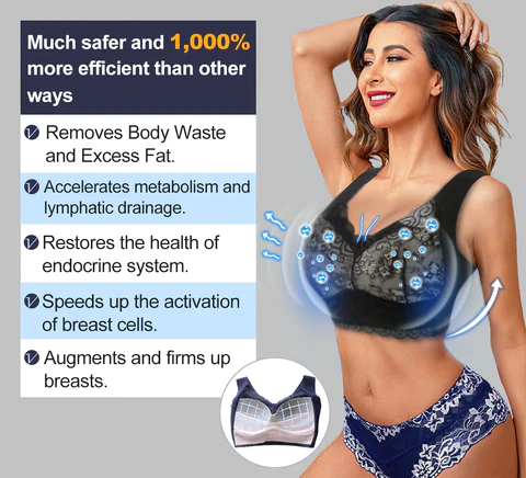 Side Breast Elimination Lymphvity Detoxification and Shaping & Powerful Lifting Bra