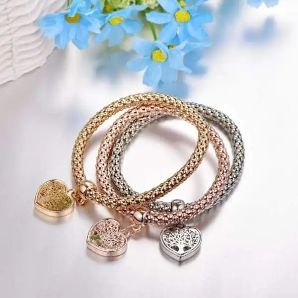 Tree Of Life Heart Edition Crystal Bracelets