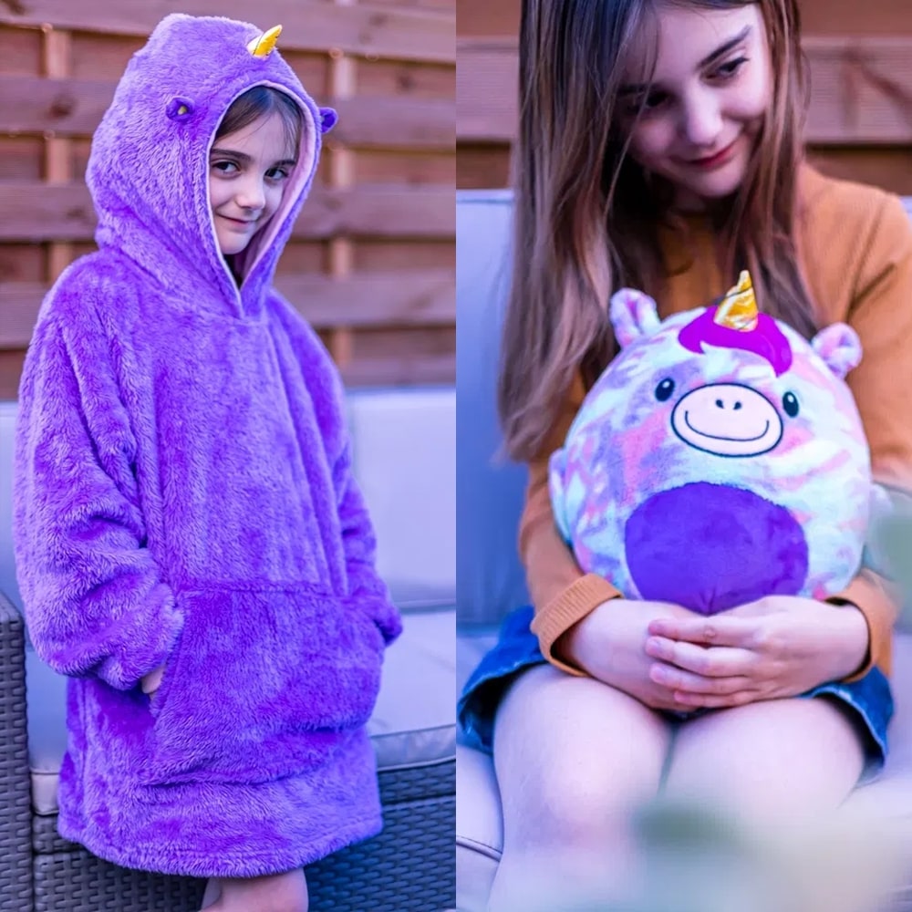 Ultra-Soft Animal Plush Toy & Hoodie