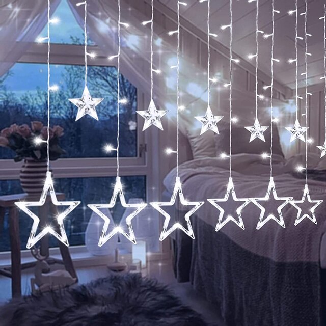 LED Star Curtain String Lights