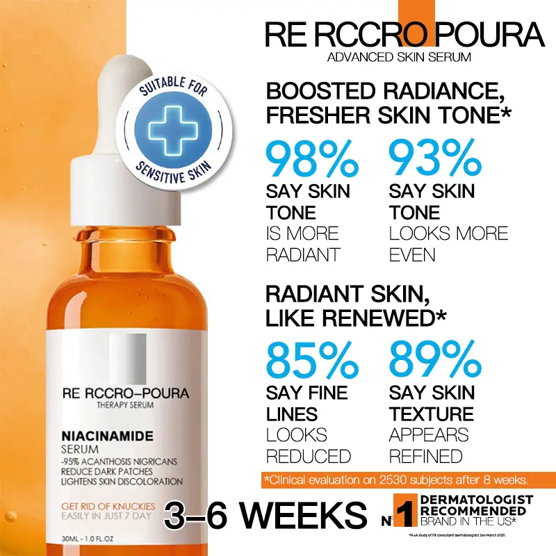 RE RCCRO POURA Advanced Skin Brightening Serum for Melanosis and Dark Spot Removal